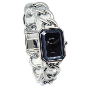 Auth Chanel Premiere Ladies Quartz Watch #L Silver